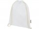 Oregon сумка-кисет из переработанного хлопка, сертифицированного согласно GRS, плотностью 140 г/м² - Белый 