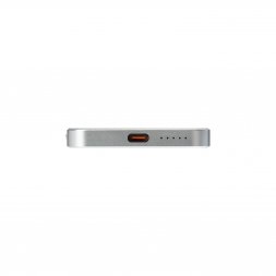 Внешний аккумулятор Artex PD 5000mAh с функцией беспроводной зарядки 15W, серебряный