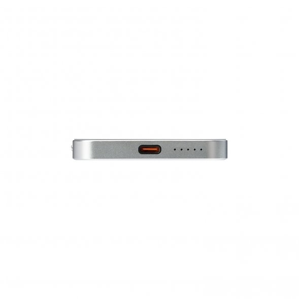 Внешний аккумулятор Artex PD 5000mAh с функцией беспроводной зарядки 15W, серебряный 