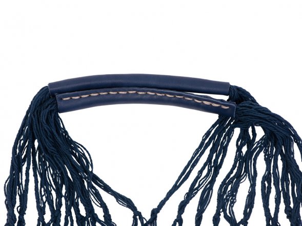 Авоська Dream М old style 15 литров с кожаными ручками, темно-синий 