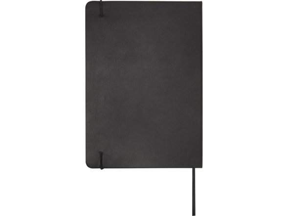 Legato блокнот формата А5 с набором из шариковой ручки и ручки-роллера - сплошной черный 