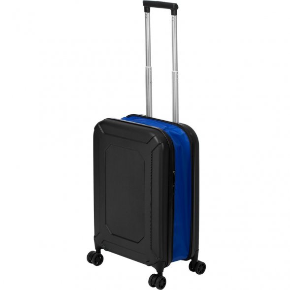 Чемодан Platta, черный с синим 