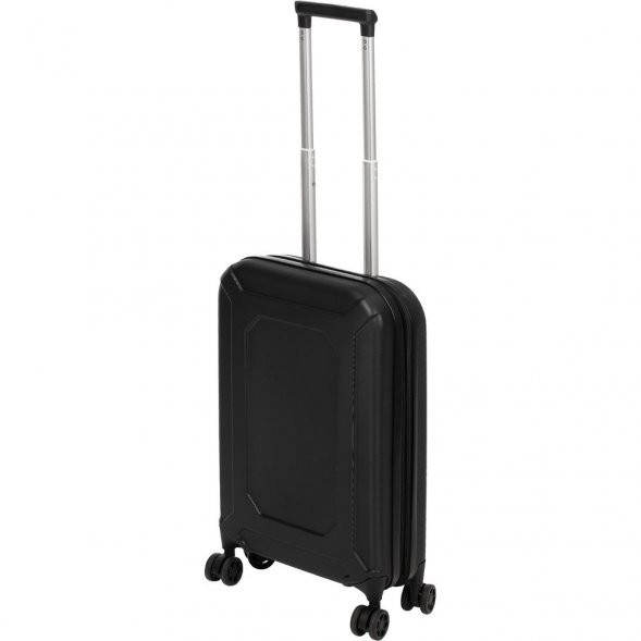 Чемодан Platta, черный с синим 