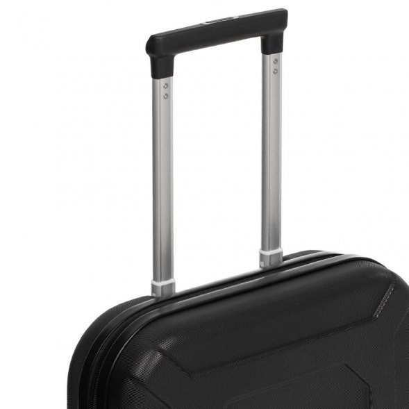 Чемодан Platta, черный с синим 