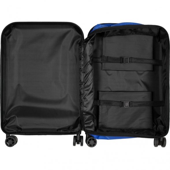 Чемодан Platta, черный с синим 