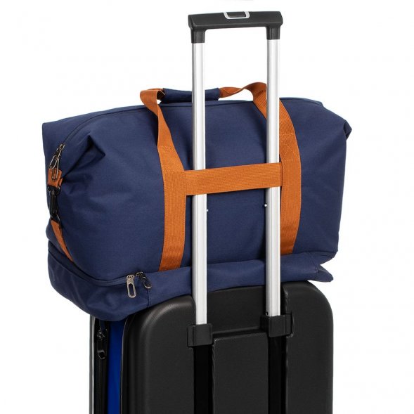 Чемодан Platta, черный с синим 