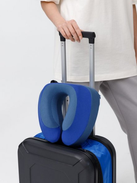 Чемодан Platta, черный с синим 