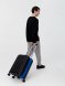 Чемодан Platta, черный с синим 