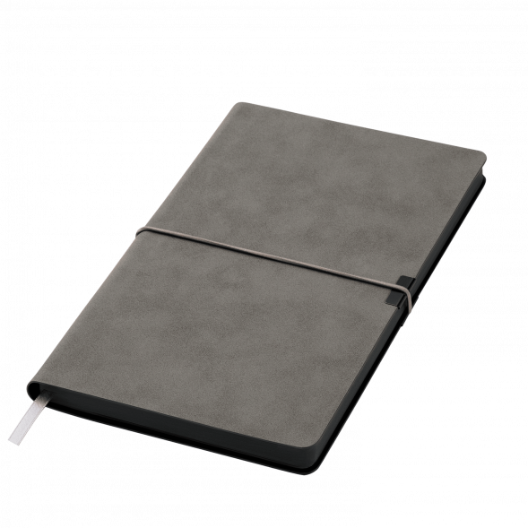 Ежедневник In Velour недатированный, серый 
