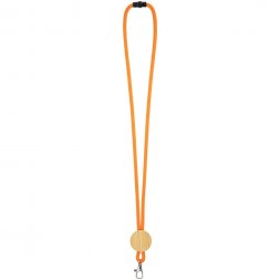 Шнурок для бейджа Tube Wood, оранжевый