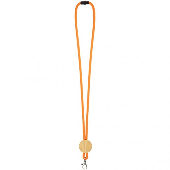 Шнурок для бейджа Tube Wood, оранжевый 