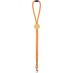 Шнурок для бейджа Tube Wood, оранжевый