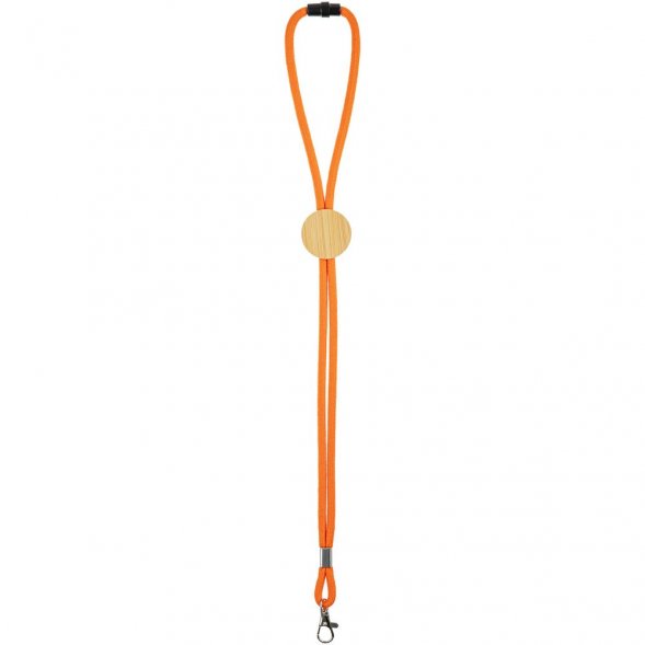 Шнурок для бейджа Tube Wood, оранжевый 