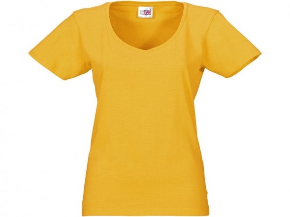 Футболка Heavy Super Club женская с V-образным вырезом, золотисто-желтый 