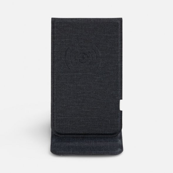 Подставка для смартфона с беспроводной зарядкой Kickstand, серая 