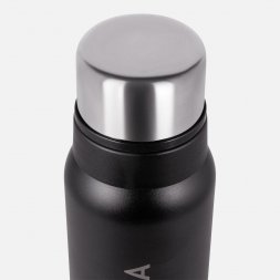 Термос Relaxika 1000 со стикерпаком, черный