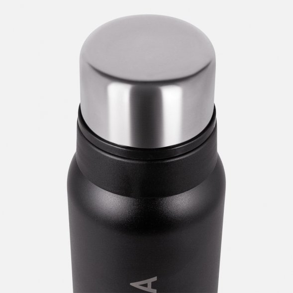 Термос Relaxika 1000 со стикерпаком, черный 