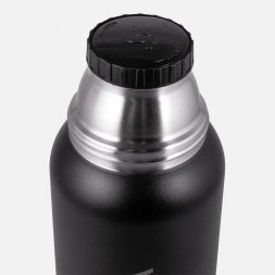 Термос Relaxika 1000 со стикерпаком, черный