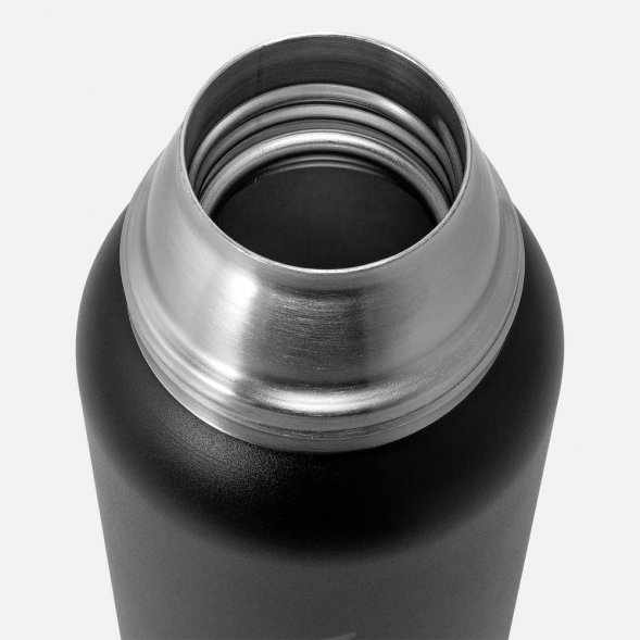 Термос Relaxika 1000 со стикерпаком, черный 