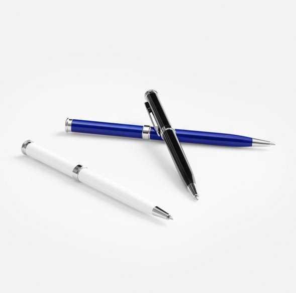 Ручка шариковая Finn Chrome, черная 