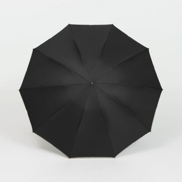 Зонт обратного сложения с ручкой-карабином Foldberry, черный 