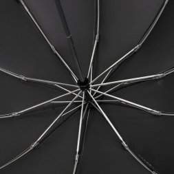 Зонт обратного сложения с ручкой-карабином Foldberry, черный