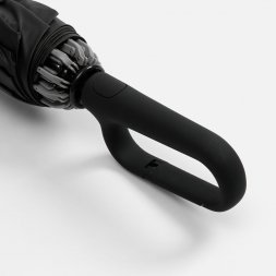 Зонт обратного сложения с ручкой-карабином Foldberry, черный