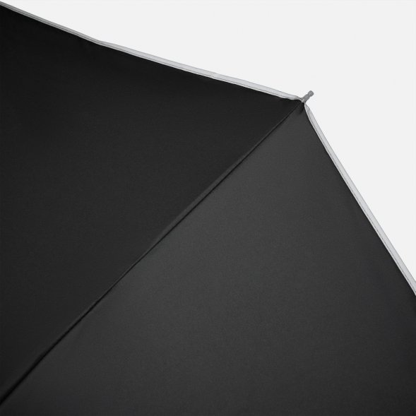 Зонт обратного сложения с ручкой-карабином Foldberry, черный 