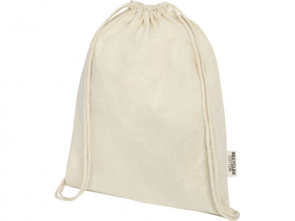 Oregon сумка-кисет из переработанного хлопка, сертифицированного согласно GRS, плотностью 140 г/м² - Натуральный 