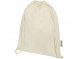 Oregon сумка-кисет из переработанного хлопка, сертифицированного согласно GRS, плотностью 140 г/м² - Натуральный 