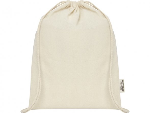 Oregon сумка-кисет из переработанного хлопка, сертифицированного согласно GRS, плотностью 140 г/м² - Натуральный 