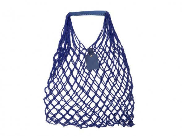 Авоська Dream М old style 15 литров с кожаными ручками, синий (12) 