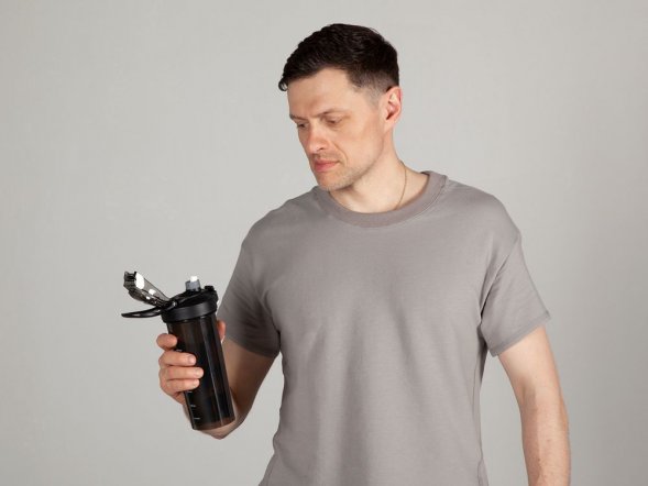 Спортивный шейкер Foss, черный 