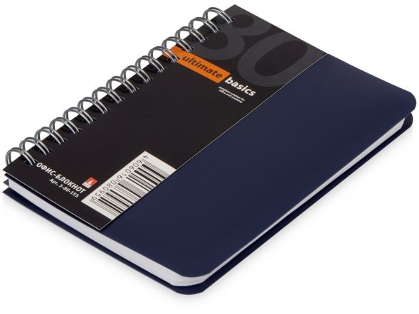 Бизнес - блокнот А6 (99 х 139 мм.) Офис-Лайн 80 л., синий 