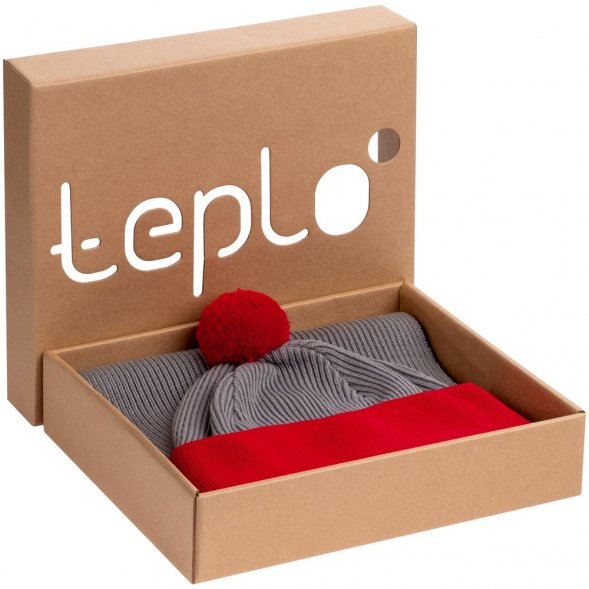 Набор Snappy, светло-серый с красным 