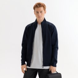 Толстовка на молнии ASTIN темно-синяя, размер L