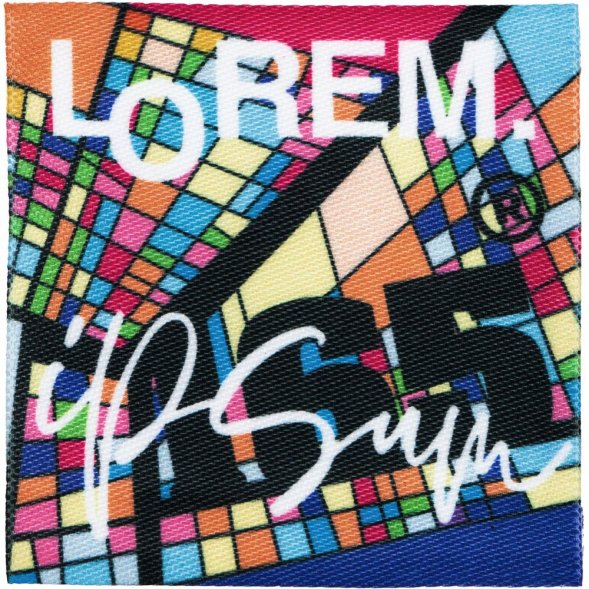 Лейбл тканевый Epsilon, L, белый 