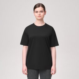 Футболка унисекс KRIS, 100% хлопок, 150 гр., черная,  размер S