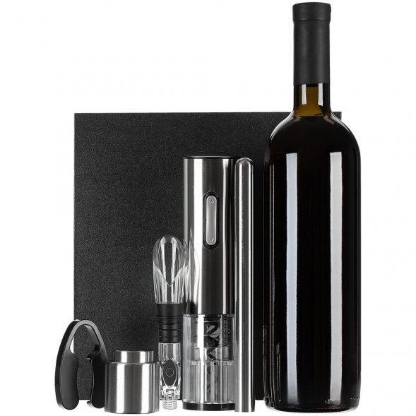 Винный набор Wine Diesel, серебристый 