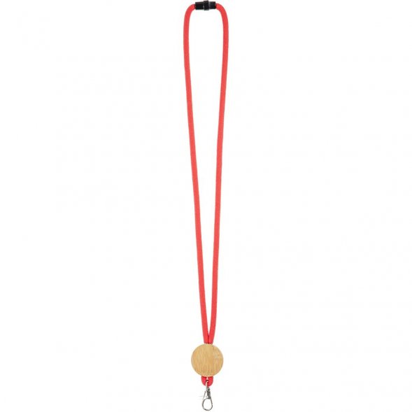 Шнурок для бейджа Tube Wood, красный 
