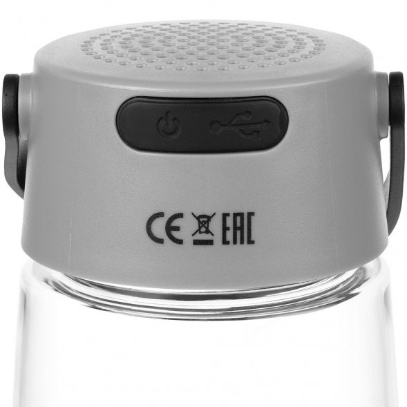 Бутылка для воды Torsta Light с колонкой и светильником, серая 