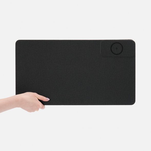 Складной стол для ноутбука с беспроводной зарядкой Kickstand Table, серый 