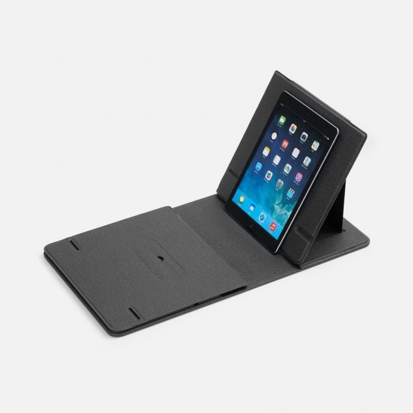 Складной стол для ноутбука с беспроводной зарядкой Kickstand Table, серый 