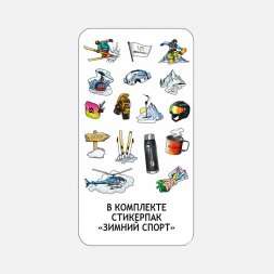 Термос Relaxika 1200 со стикерпаком, черный