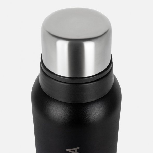 Термос Relaxika 1200 со стикерпаком, черный 