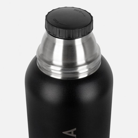 Термос Relaxika 1200 со стикерпаком, черный 