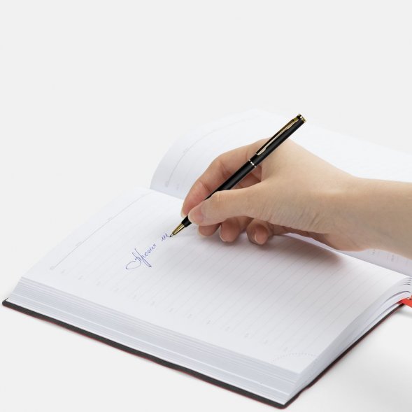 Ручка шариковая Hotel Gold, ver.2, матовая черная 