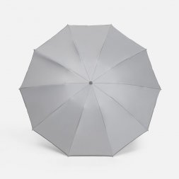 Зонт обратного сложения с ручкой-карабином Foldberry, серый