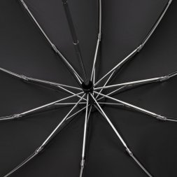 Зонт обратного сложения с ручкой-карабином Foldberry, серый