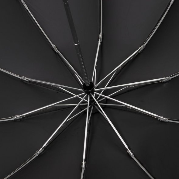 Зонт обратного сложения с ручкой-карабином Foldberry, серый 